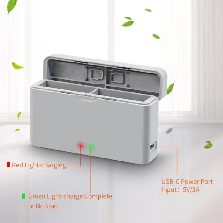 For Insta360 Ace Pro 2/Ace Pro/Ace YX Dual-Slot Fast Charger Battery Charging Station(Silver Gray) - Others by YX | Online Shopping UK | buy2fix