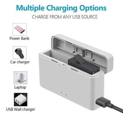 For Insta360 Ace Pro 2/Ace Pro/Ace YX Dual-Slot Fast Charger Battery Charging Station(Silver Gray) - Others by YX | Online Shopping UK | buy2fix