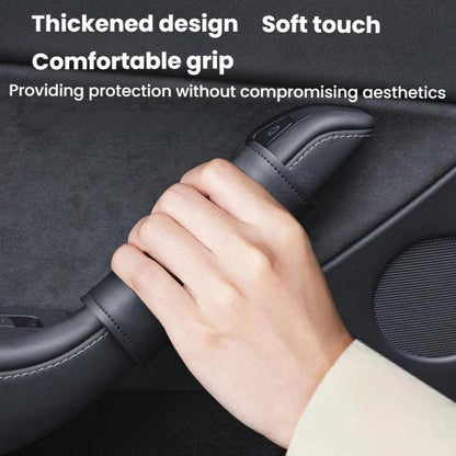 For Tesla Model 3/Y Interior Door Handle Cover Modification(Black) - Car Interior Mouldings by buy2fix | Online Shopping UK | buy2fix