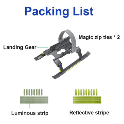 For DJI Mavic 4 Pro Drone YX  Foldable Heightening Landing Gear with Reflective Strips(Gray) - Holder Series by YX | Online Shopping UK | buy2fix
