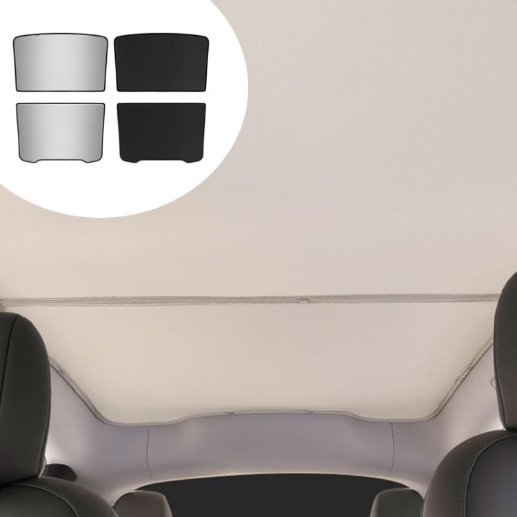 For Tesla Model Y Juniper Ice Crystals Sunroof Sunshade(Black) - Window Foils & Solar Protection by buy2fix | Online Shopping UK | buy2fix