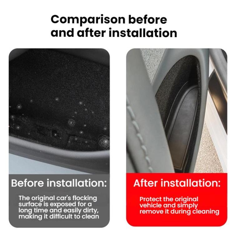 For Tesla Model 3 Highland Door Slot Storage Box(Black) - Stowing Tidying by buy2fix | Online Shopping UK | buy2fix