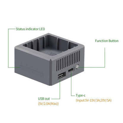 For DJI Mavic 4 Pro Drone YX Fast Charger Charging Station Battery Health Management(Gray) - Charger by YX | Online Shopping UK | buy2fix