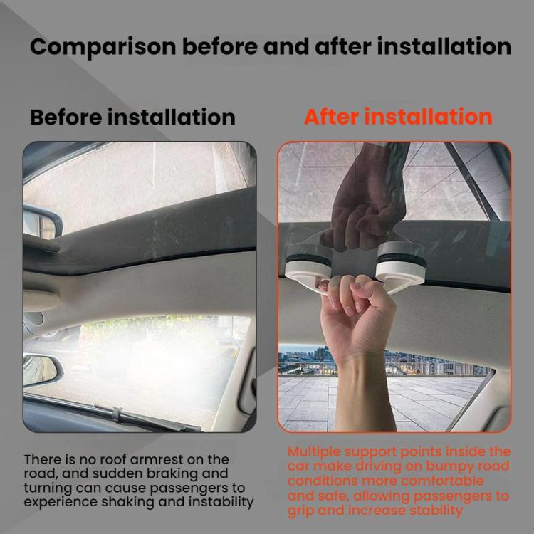 For Tesla Model 3/Y/S/X Car Roof Suction Cup Handle(White) - Door Handles by buy2fix | Online Shopping UK | buy2fix