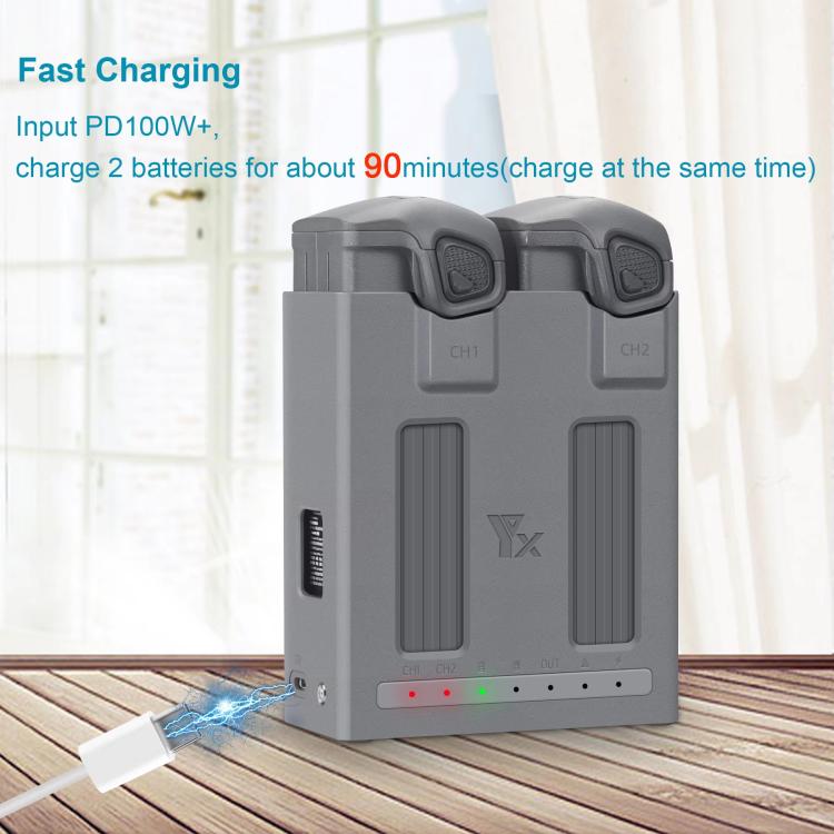 For DJI Mavic 4 Pro YX Dual-Channel Charger Battery Manager Simultaneous Charging Station - Charger by YX | Online Shopping UK | buy2fix