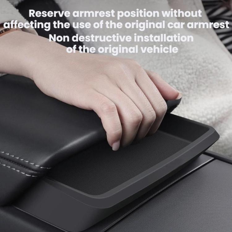 For Tesla Model 3 Highland Center Console Armrest Storage Box(Black) - Stowing Tidying by buy2fix | Online Shopping UK | buy2fix