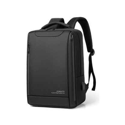 OUMANTU 2106-1 Lightweight Business Laptop Backpack Large Capacity USB Charging Daypack For Work, Travel, Gym(Black) - Backpack by OUMANTU | Online Shopping UK | buy2fix