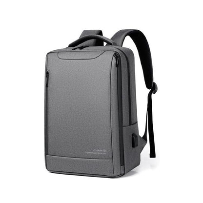OUMANTU 2106-1 Lightweight Business Laptop Backpack Large Capacity USB Charging Daypack For Work, Travel, Gym(Gray) - Backpack by OUMANTU | Online Shopping UK | buy2fix