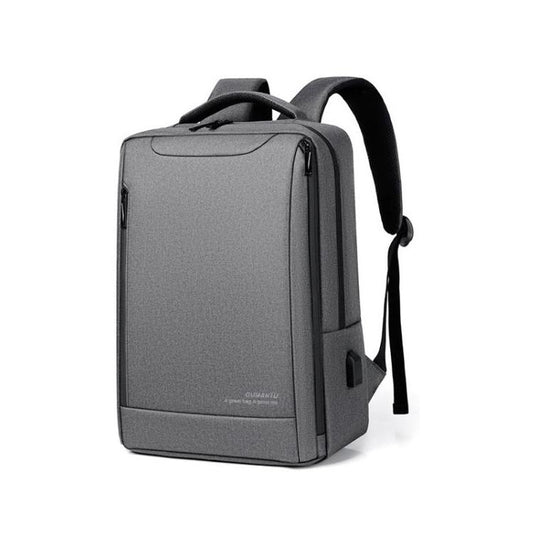 OUMANTU 2106-1 Lightweight Business Laptop Backpack Large Capacity USB Charging Daypack For Work, Travel, Gym(Gray) - Backpack by OUMANTU | Online Shopping UK | buy2fix