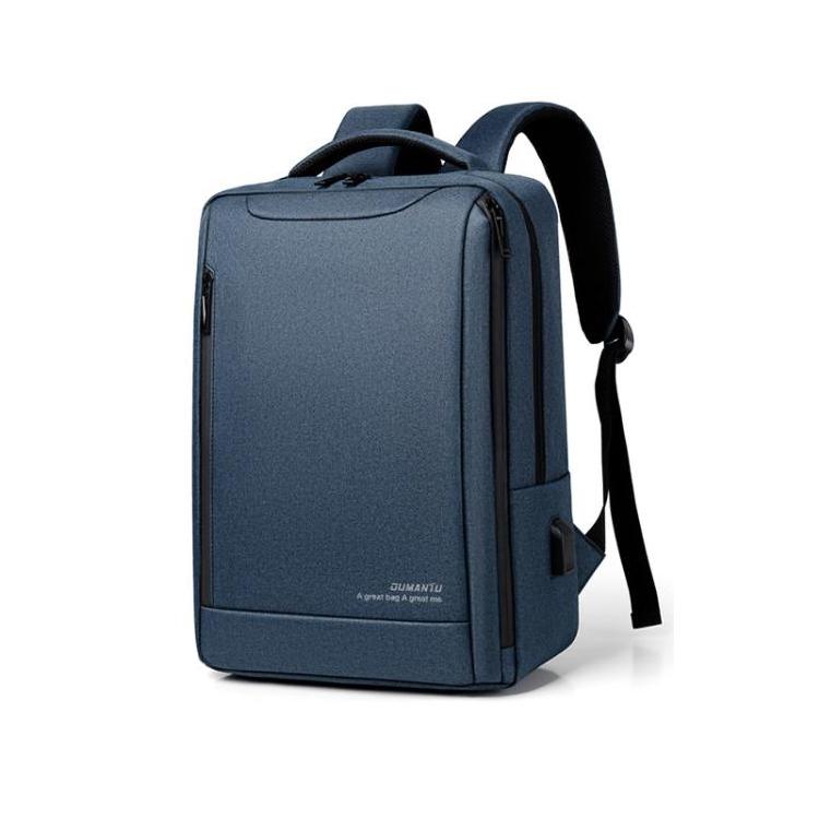 OUMANTU 2106-1 Lightweight Business Laptop Backpack Large Capacity USB Charging Daypack For Work, Travel, Gym(Blue) - Backpack by OUMANTU | Online Shopping UK | buy2fix