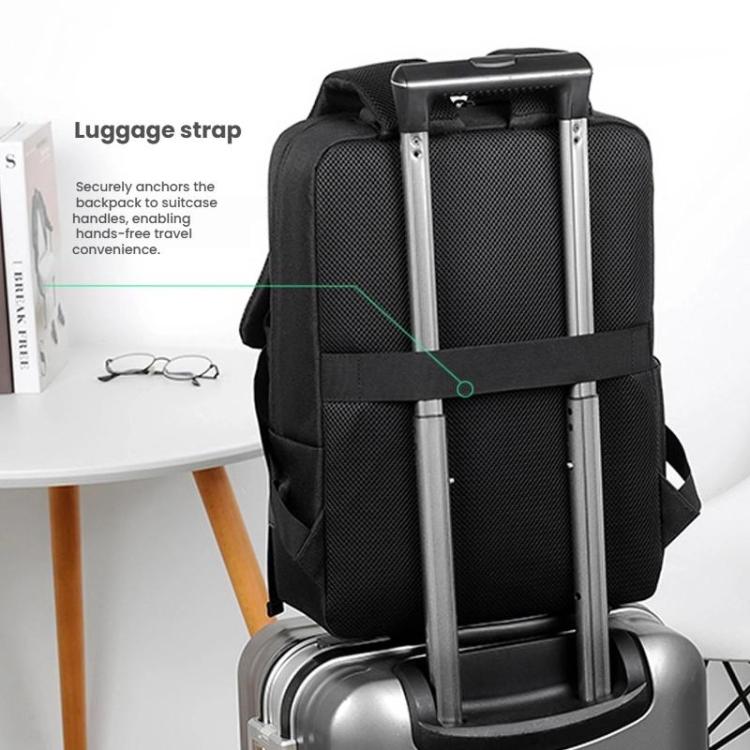 OUMANTU 2106-1 Lightweight Business Laptop Backpack Large Capacity USB Charging Daypack For Work, Travel, Gym(Gray) - Backpack by OUMANTU | Online Shopping UK | buy2fix