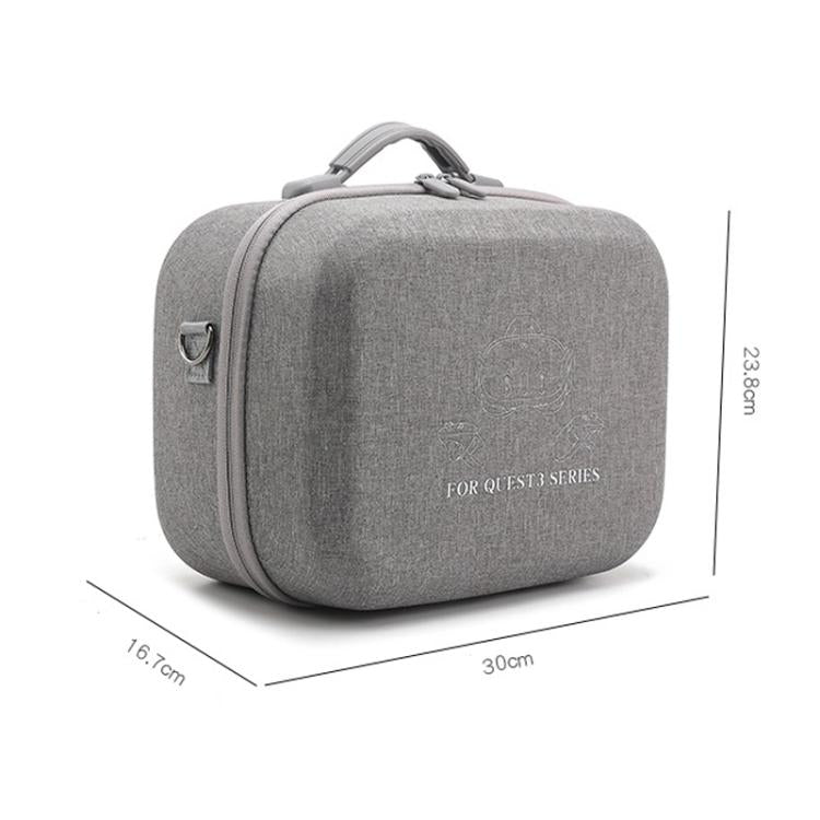 For Meta Quest 3 / 3S BKano Q3-002 VR Headset Console Storage Bag Shoulder Handheld Bag(Grey) - VR Accessories by BKano | Online Shopping UK | buy2fix