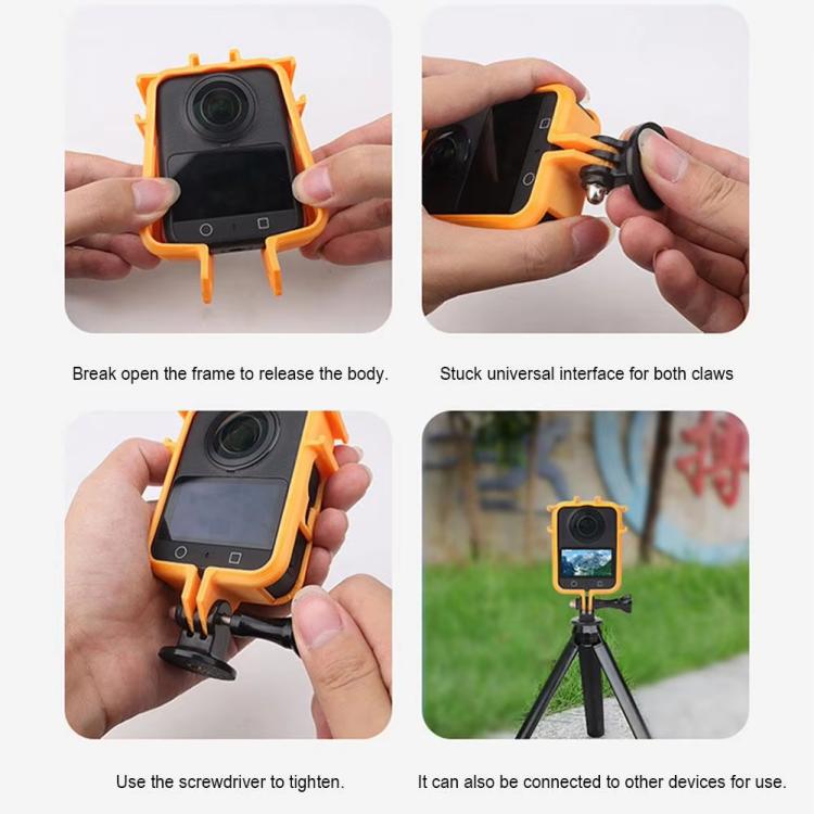 For DJI Osmo 360 Camera CQT Expansion Frame Anti-Scratch & Shockproof Protector Cold Shoe Black - Protection Frame by CQT | Online Shopping UK | buy2fix