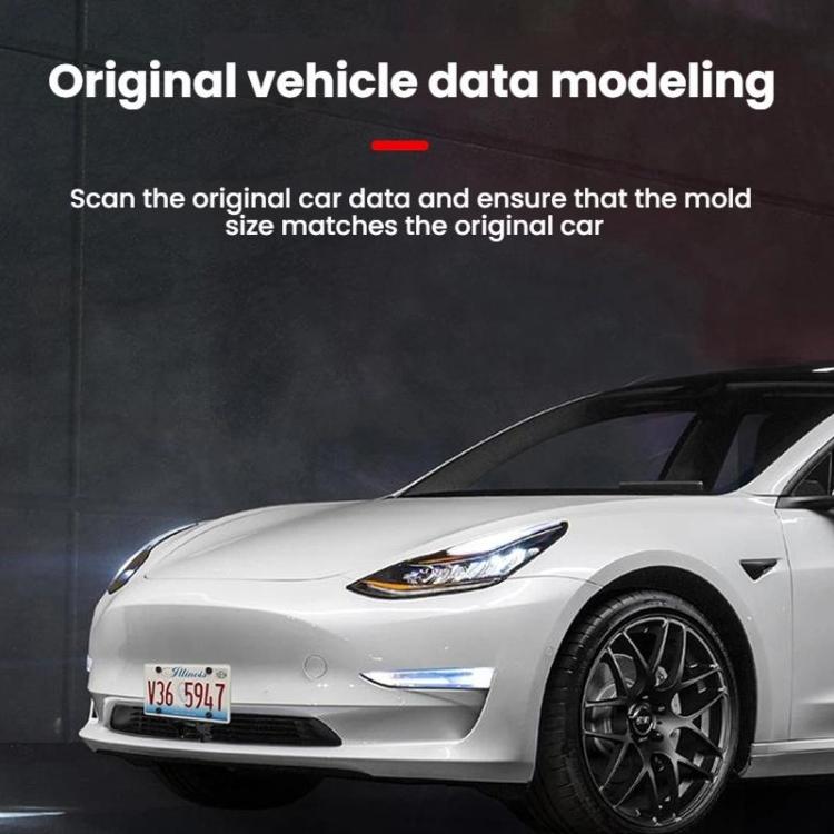 For Tesla Model 3 Highland US Standard Punch-Free License Plate Frame(Black) - License Plate Covers & Frames by buy2fix | Online Shopping UK | buy2fix