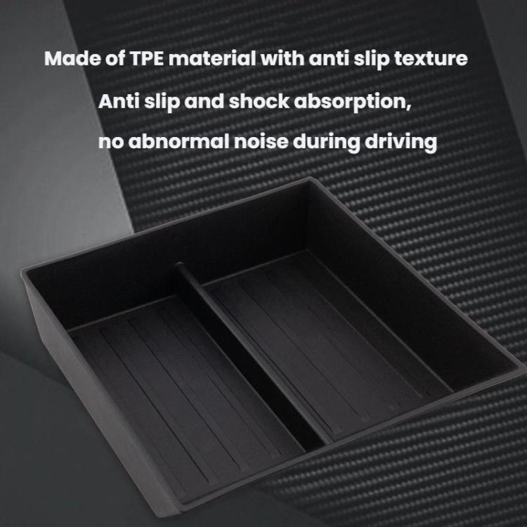 For Tesla Cybertruck Center Console Lower Storage Box(Black) - Stowing Tidying by buy2fix | Online Shopping UK | buy2fix