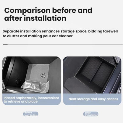 For Tesla Cybertruck Center Console Lower Storage Box(Black) - Stowing Tidying by buy2fix | Online Shopping UK | buy2fix