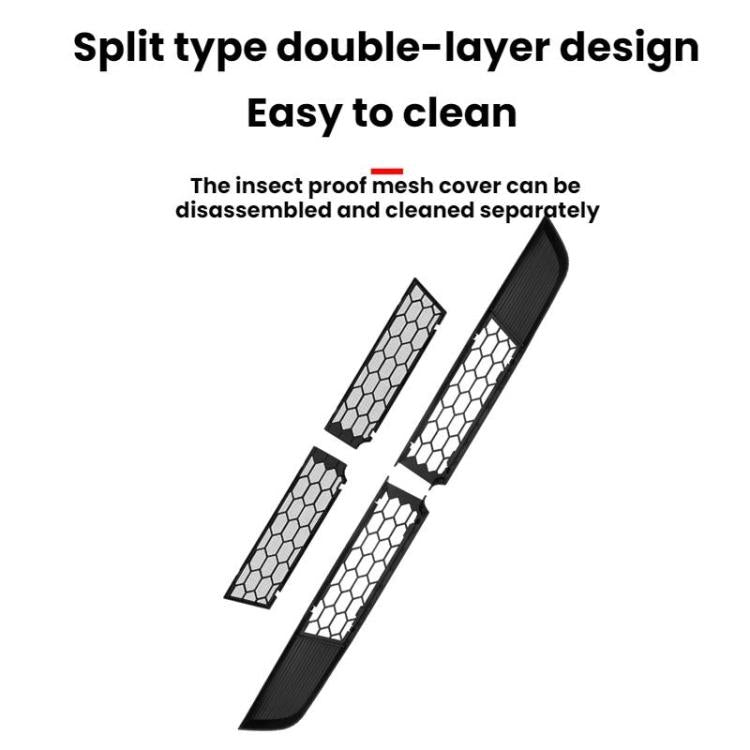 For Tesla Model Y Juniper Front Air Insect Screen(Separate) - Front Grille Decoration Strip by buy2fix | Online Shopping UK | buy2fix