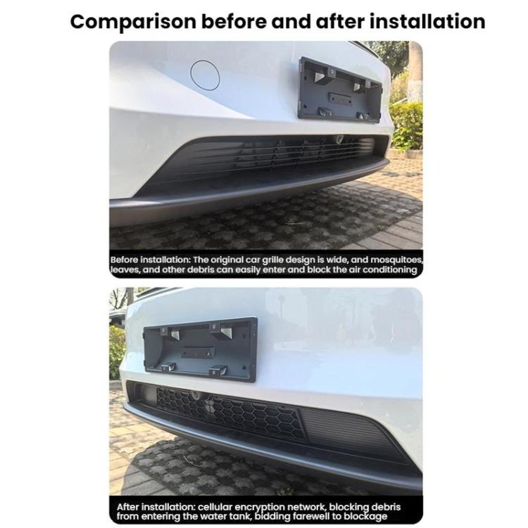 For Tesla Model Y Juniper Front Air Insect Screen(Separate) - Front Grille Decoration Strip by buy2fix | Online Shopping UK | buy2fix