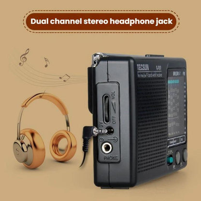 TECSUN R-909 AM FM SW 9-Band Pocket Mini Portable Radio(Standard) - Radio Player by TECSUN | Online Shopping UK | buy2fix