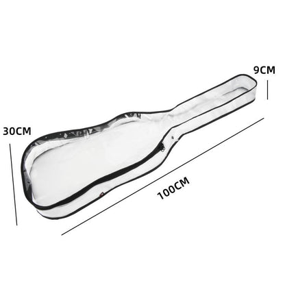 39 Inch Electric Guitar Dust Cover TPU Gig Bag with Dual Zippers Protective Storage Case(Transparent) - Storage Bags by buy2fix | Online Shopping UK | buy2fix