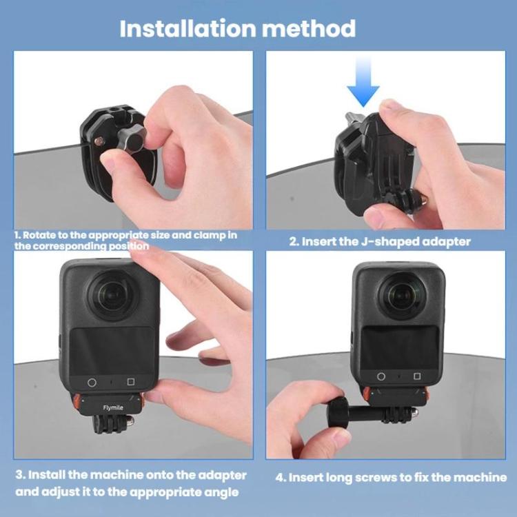 Flymile FLY045 Sports Camera Motorcycle Windshield Mounting Clamp - Mount & Holder by Flymile | Online Shopping UK | buy2fix