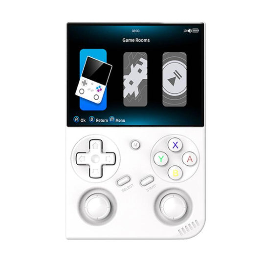 ANBERNIC RG 35XXPro Retro Handheld Console 3.5-Inch Screen Linux 64-Bit Pocket Gaming Device 64G+256G(White)