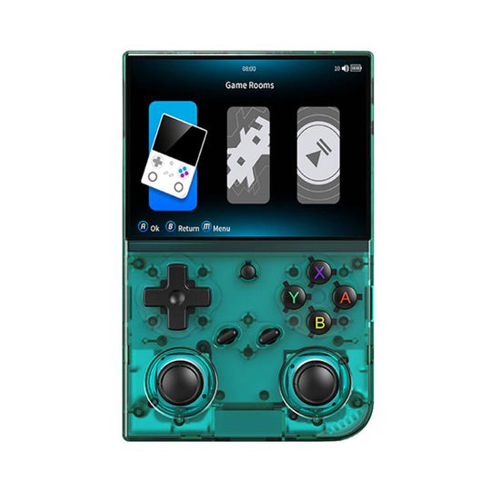 ANBERNIC RG 35XXPro Retro Handheld Console 3.5-Inch Screen Linux 64-Bit Pocket Gaming Device 64G+256G(Transparent)