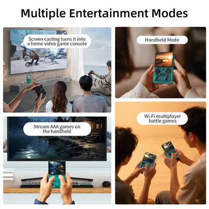 ANBERNIC RG 35XXPro Retro Handheld Console 3.5-Inch Screen Linux 64-Bit Pocket Gaming Device 64G+128G(Transparent) - Pocket Console by ANBERNIC | Online Shopping UK | buy2fix