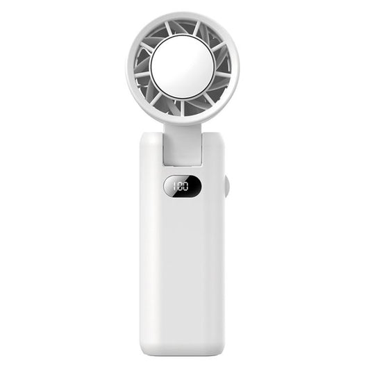 WT21 Handheld Cooling Fan Foldable Ice Pack Fan With Battery Level Display(White)