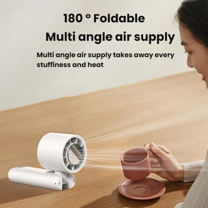 WT21 Handheld Cooling Fan Foldable Ice Pack Fan With Battery Level Display(White) - Electric Fans by buy2fix | Online Shopping UK | buy2fix