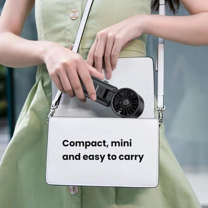 WT21 Handheld Cooling Fan Foldable Ice Pack Fan With Battery Level Display(Black) - Electric Fans by buy2fix | Online Shopping UK | buy2fix