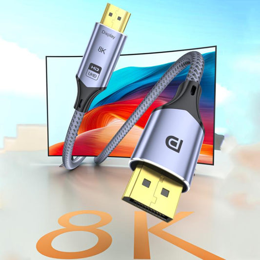 2m DP To HDMI 8K 60HZ HD Conversion Cable TV Computer Connection Conversion Monitor Projection Cable - by buy2fix | Online Shopping UK | buy2fix