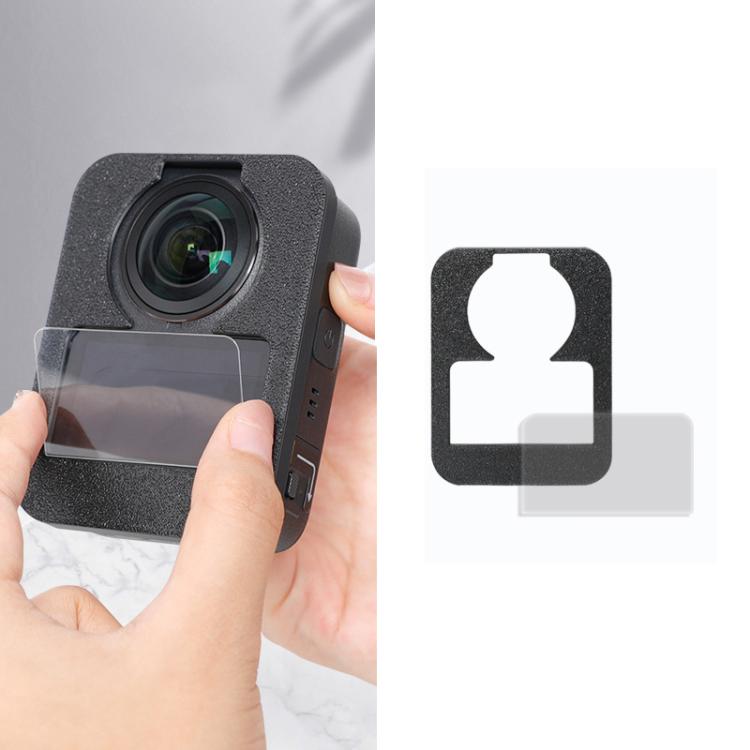 For DJI Osmo 360 Camera Screen Protector Installation Kit Alignment Tool + Tempered Glass Film Set(Black) - Protective Film & Stickers by buy2fix | Online Shopping UK | buy2fix