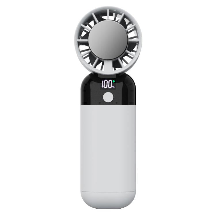 ZK03 Digital Display Cooling Fan USB Silent Handheld Cold Compress Fan(White) - Electric Fans by buy2fix | Online Shopping UK | buy2fix