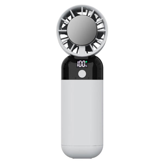 ZK03 Digital Display Cooling Fan USB Silent Handheld Cold Compress Fan(White)