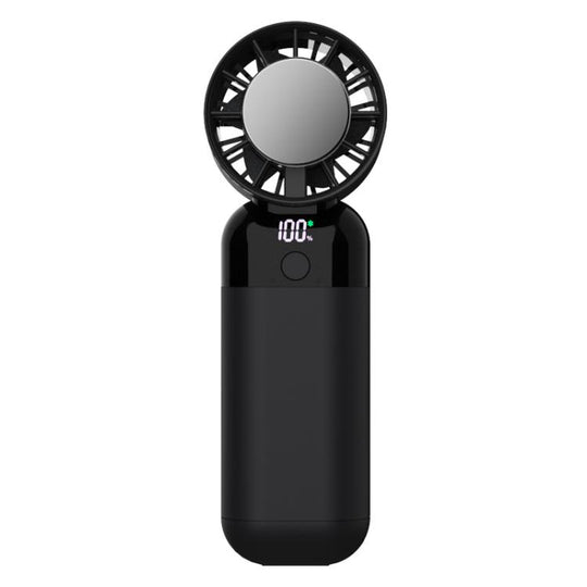 ZK03 Digital Display Cooling Fan USB Silent Handheld Cold Compress Fan(Black)