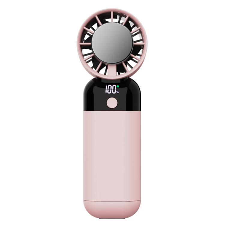 ZK03 Digital Display Cooling Fan USB Silent Handheld Cold Compress Fan(Pink) - Electric Fans by buy2fix | Online Shopping UK | buy2fix