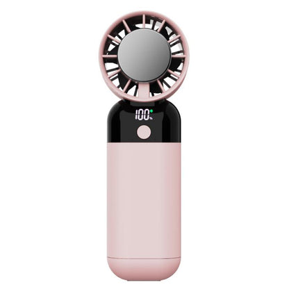 ZK03 Digital Display Cooling Fan USB Silent Handheld Cold Compress Fan(Pink) - Electric Fans by buy2fix | Online Shopping UK | buy2fix