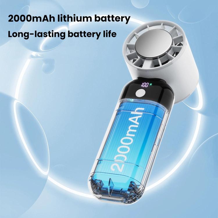 ZK03 Digital Display Cooling Fan USB Silent Handheld Cold Compress Fan(Black) - Electric Fans by buy2fix | Online Shopping UK | buy2fix