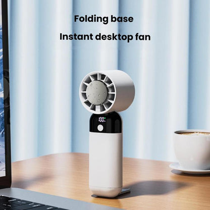 ZK03 Digital Display Cooling Fan USB Silent Handheld Cold Compress Fan(Black) - Electric Fans by buy2fix | Online Shopping UK | buy2fix