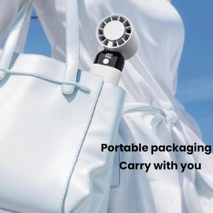 ZK03 Digital Display Cooling Fan USB Silent Handheld Cold Compress Fan(White) - Electric Fans by buy2fix | Online Shopping UK | buy2fix