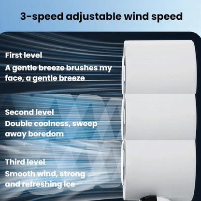 ZK03 Digital Display Cooling Fan USB Silent Handheld Cold Compress Fan(White) - Electric Fans by buy2fix | Online Shopping UK | buy2fix