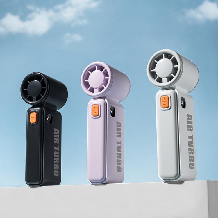 WH14 Handheld Digital Display Fan Outdoor Portable High Speed Fan(Black) - Electric Fans by buy2fix | Online Shopping UK | buy2fix