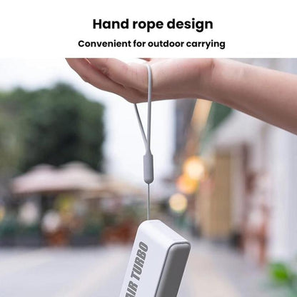 WH14 Handheld Digital Display Fan Outdoor Portable High Speed Fan(White) - Electric Fans by buy2fix | Online Shopping UK | buy2fix