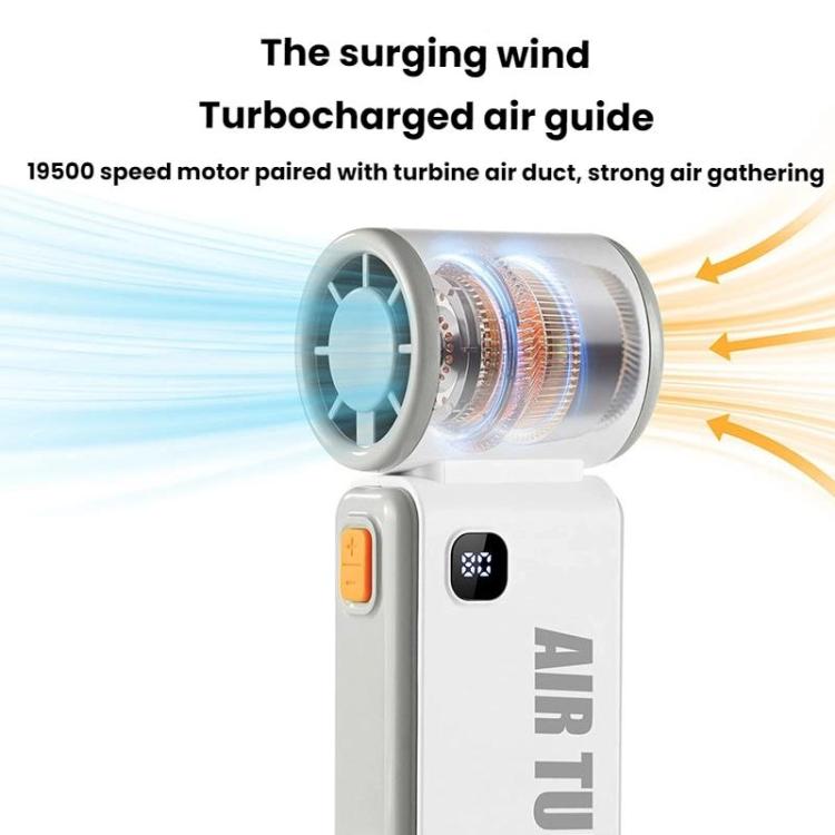 WH14 Handheld Digital Display Fan Outdoor Portable High Speed Fan(Purple) - Electric Fans by buy2fix | Online Shopping UK | buy2fix