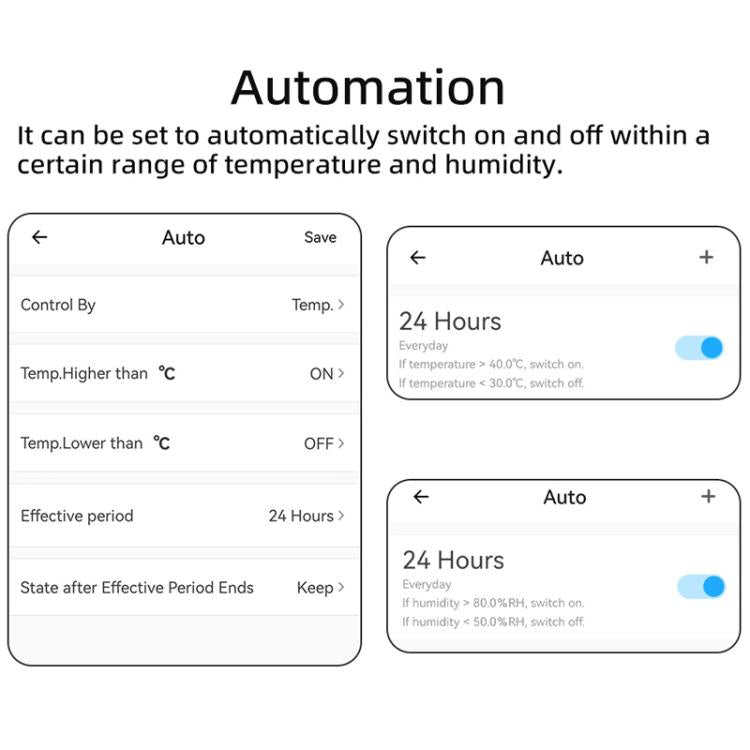 DIY-WT-09 20A Temperature Switch Smart Thermostat, Compatible With Google / Alexa / Yandex Alice / IFTTT, Spec: Humidity+1m Temperature Humidity Sensor - Thermostat & Thermometer by buy2fix | Online Shopping UK | buy2fix
