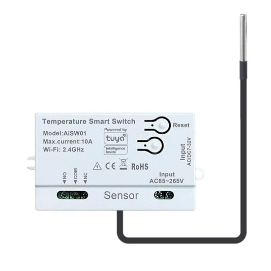 Graffiti WIFI Temperature Dry Contact Switch Module APP Remote Control Switch, Supports Google / Alexa Voice, Spec: With 2m Cable - Thermostat & Thermometer by buy2fix | Online Shopping UK | buy2fix
