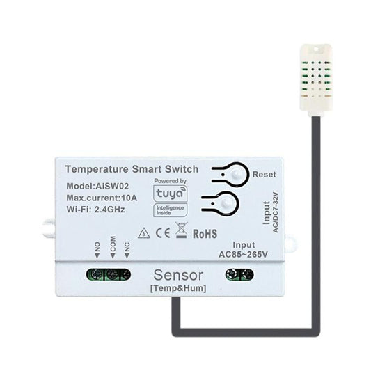 Graffiti WIFI Temperature Dry Contact Switch Module APP Remote Control Switch, Supports Google / Alexa Voice, Spec: Humidity+Integrated 1m Cable - Thermostat & Thermometer by buy2fix | Online Shopping UK | buy2fix