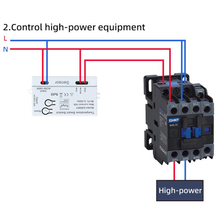 Graffiti WIFI Temperature Dry Contact Switch Module APP Remote Control Switch, Supports Google / Alexa Voice, Spec: Humidity+Integrated 1m Cable - Thermostat & Thermometer by buy2fix | Online Shopping UK | buy2fix