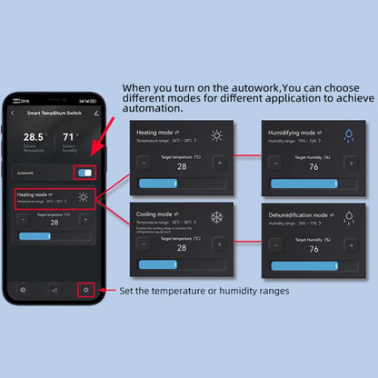 Graffiti WIFI Temperature Dry Contact Switch Module APP Remote Control Switch, Supports Google / Alexa Voice, Spec: With 1m Cable - Thermostat & Thermometer by buy2fix | Online Shopping UK | buy2fix